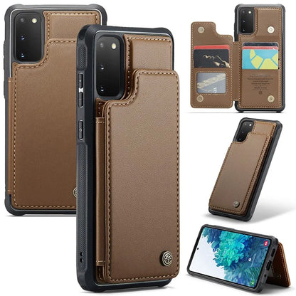 CASEME C22 Series for Samsung Galaxy S20 FE / FE 5G / S20 Lite / S20 FE 2022 Phone Case with 5 Card Slots Kickstand