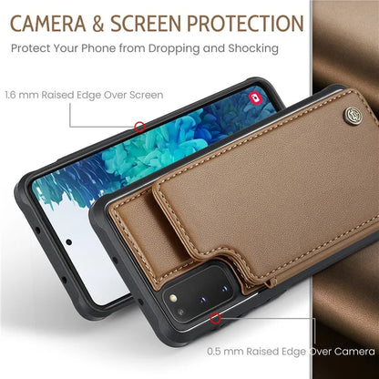 CASEME C22 Series for Samsung Galaxy S20 FE / FE 5G / S20 Lite / S20 FE 2022 Phone Case with 5 Card Slots Kickstand