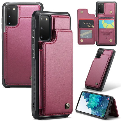 CASEME C22 Series for Samsung Galaxy S20 FE / FE 5G / S20 Lite / S20 FE 2022 Phone Case with 5 Card Slots Kickstand