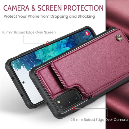 CASEME C22 Series for Samsung Galaxy S20 FE / FE 5G / S20 Lite / S20 FE 2022 Phone Case with 5 Card Slots Kickstand