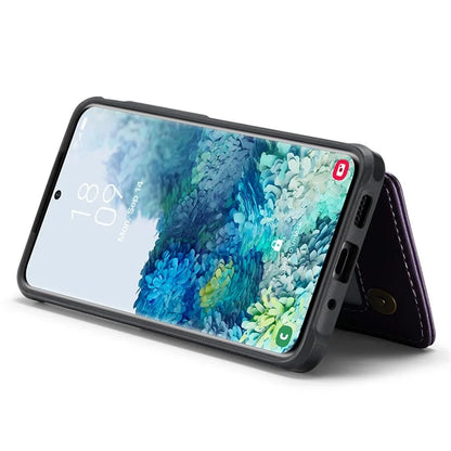 CASEME C22 Series for Samsung Galaxy S20 4G / 5G Case Card Holder Kickstand Leather+TPU Cover