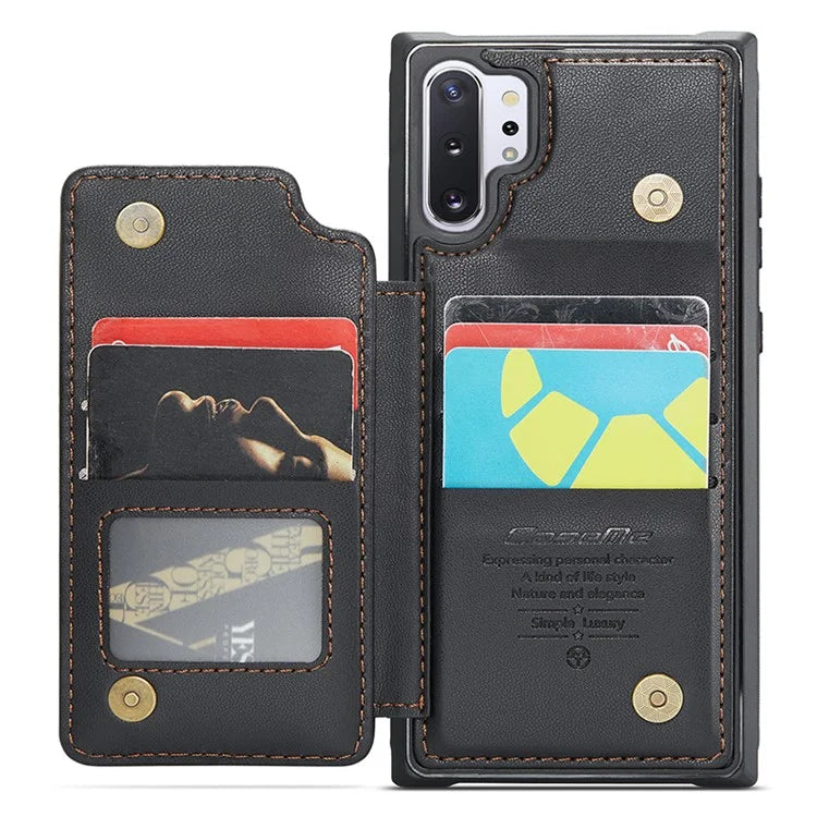 CASEME C22 Series for Samsung Galaxy Note 10 Plus 4G Case RFID Blocking Card Holder Kickstand Cover