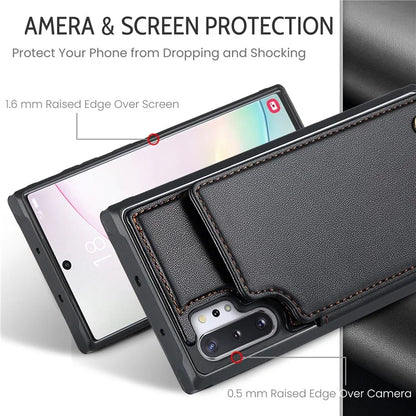 CASEME C22 Series for Samsung Galaxy Note 10 Plus 4G Case RFID Blocking Card Holder Kickstand Cover