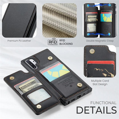 CASEME C22 Series for Samsung Galaxy Note 10 Plus 4G Case RFID Blocking Card Holder Kickstand Cover