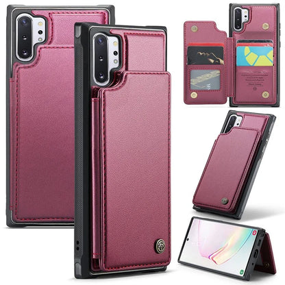 CASEME C22 Series for Samsung Galaxy Note 10 Plus 4G Case RFID Blocking Card Holder Kickstand Cover