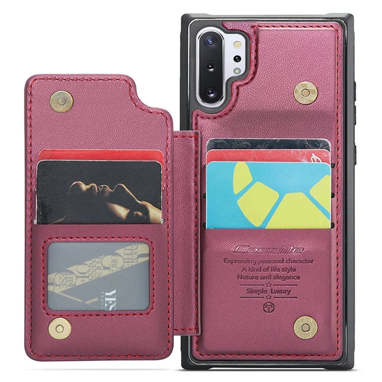 CASEME C22 Series for Samsung Galaxy Note 10 Plus 4G Case RFID Blocking Card Holder Kickstand Cover