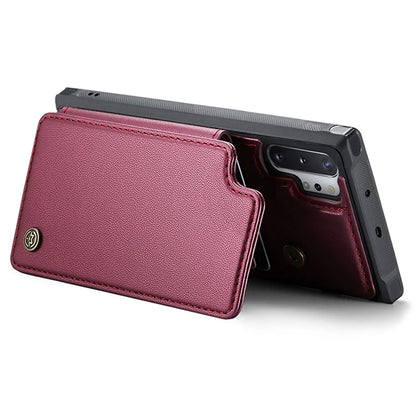 CASEME C22 Series for Samsung Galaxy Note 10 Plus 4G Case RFID Blocking Card Holder Kickstand Cover