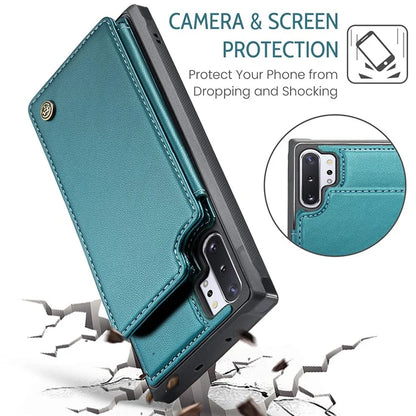 CASEME C22 Series for Samsung Galaxy Note 10 Plus 4G Case RFID Blocking Card Holder Kickstand Cover
