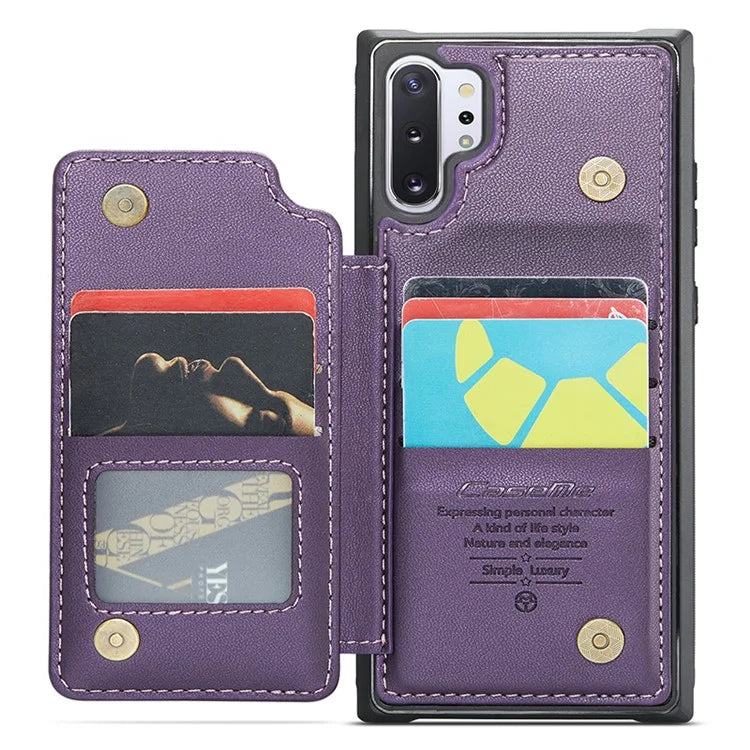 CASEME C22 Series for Samsung Galaxy Note 10 Plus 4G Case RFID Blocking Card Holder Kickstand Cover