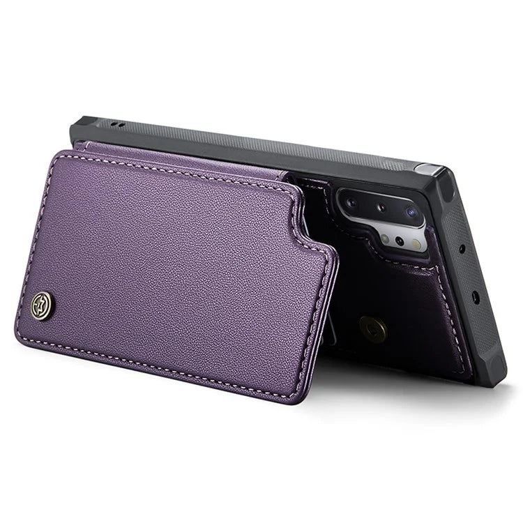 CASEME C22 Series for Samsung Galaxy Note 10 Plus 4G Case RFID Blocking Card Holder Kickstand Cover