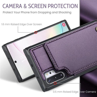 CASEME C22 Series for Samsung Galaxy Note 10 Plus 4G Case RFID Blocking Card Holder Kickstand Cover