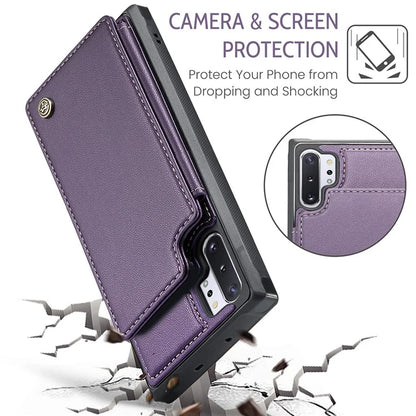 CASEME C22 Series for Samsung Galaxy Note 10 Plus 4G Case RFID Blocking Card Holder Kickstand Cover