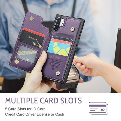 CASEME C22 Series for Samsung Galaxy Note 10 Plus 4G Case RFID Blocking Card Holder Kickstand Cover