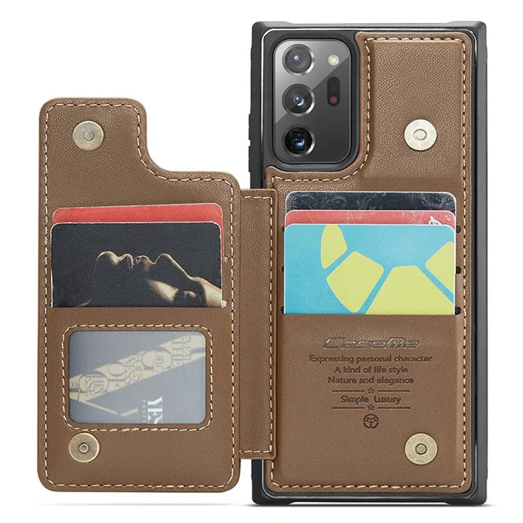 CASEME C22 Series for Samsung Galaxy Note20 Ultra / Note20 Ultra 5G Case Card Holder Phone Cover