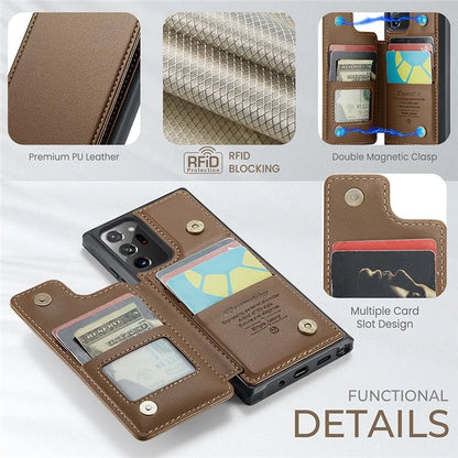 CASEME C22 Series for Samsung Galaxy Note20 Ultra / Note20 Ultra 5G Case Card Holder Phone Cover