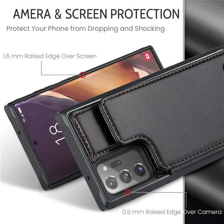 CASEME C22 Series for Samsung Galaxy Note20 Ultra / Note20 Ultra 5G Case Card Holder Phone Cover