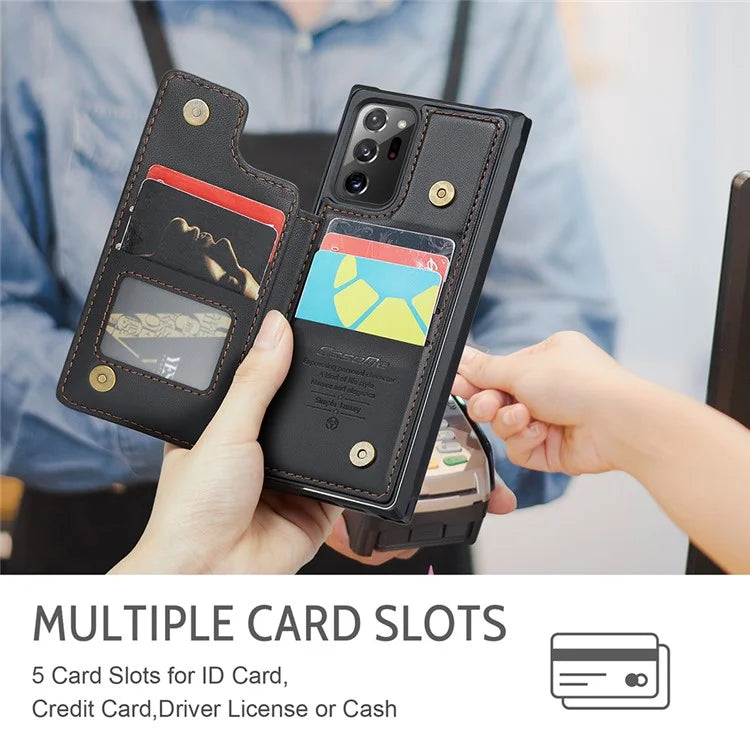 CASEME C22 Series for Samsung Galaxy Note20 Ultra / Note20 Ultra 5G Case Card Holder Phone Cover