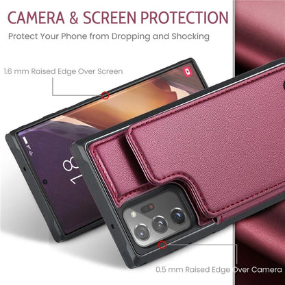 CASEME C22 Series for Samsung Galaxy Note20 Ultra / Note20 Ultra 5G Case Card Holder Phone Cover