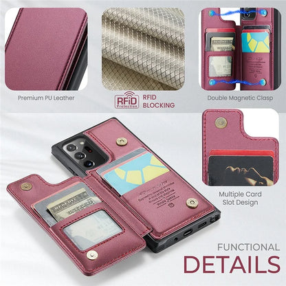 CASEME C22 Series for Samsung Galaxy Note20 Ultra / Note20 Ultra 5G Case Card Holder Phone Cover