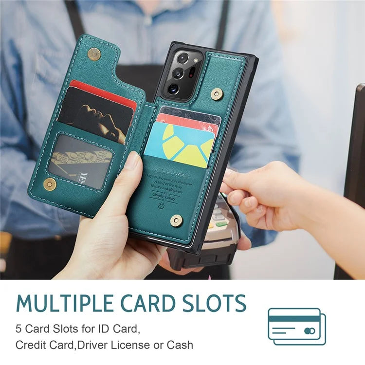 CASEME C22 Series for Samsung Galaxy Note20 Ultra / Note20 Ultra 5G Case Card Holder Phone Cover