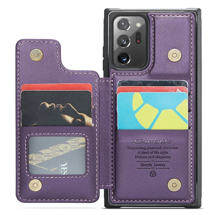 CASEME C22 Series for Samsung Galaxy Note20 Ultra / Note20 Ultra 5G Case Card Holder Phone Cover