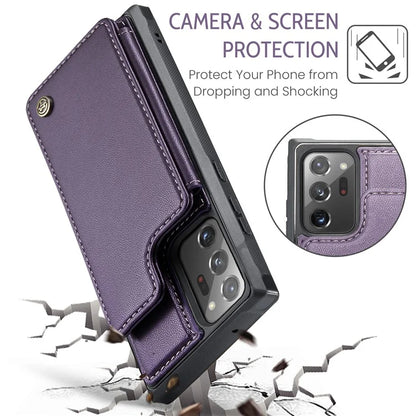 CASEME C22 Series for Samsung Galaxy Note20 Ultra / Note20 Ultra 5G Case Card Holder Phone Cover