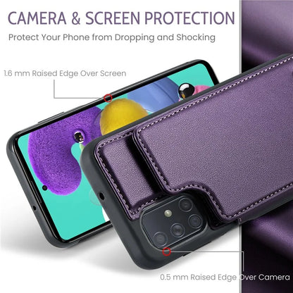 CASEME C22 Series for Samsung Galaxy A51 4G SM-A515 Case Kickstand Phone Cover with 4 Card Slots