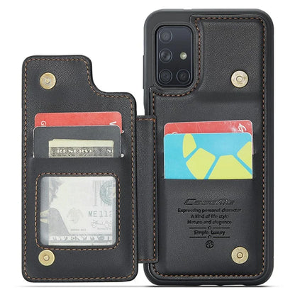 CASEME C22 Series for Samsung Galaxy A51 4G SM-A515 Case Kickstand Phone Cover with 4 Card Slots