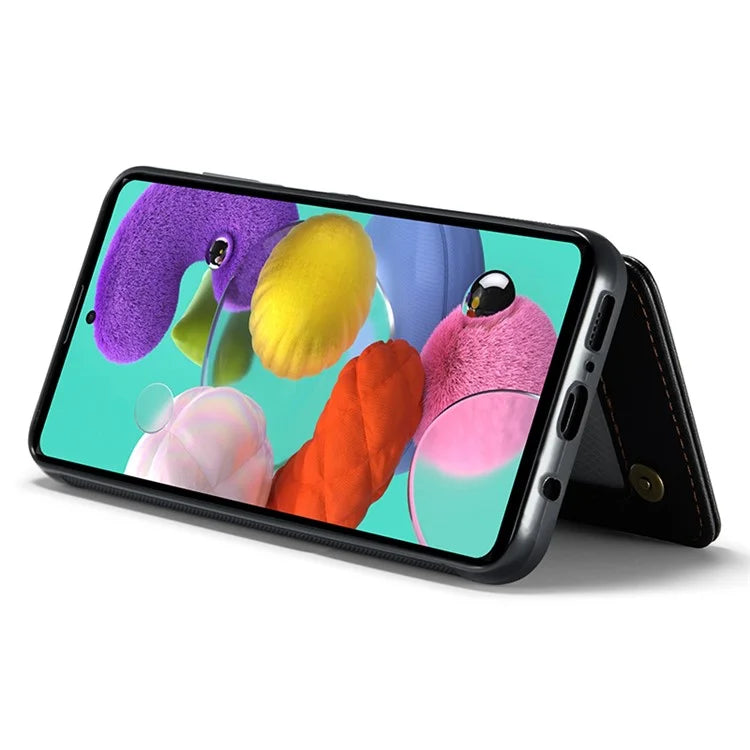 CASEME C22 Series for Samsung Galaxy A51 4G SM-A515 Case Kickstand Phone Cover with 4 Card Slots