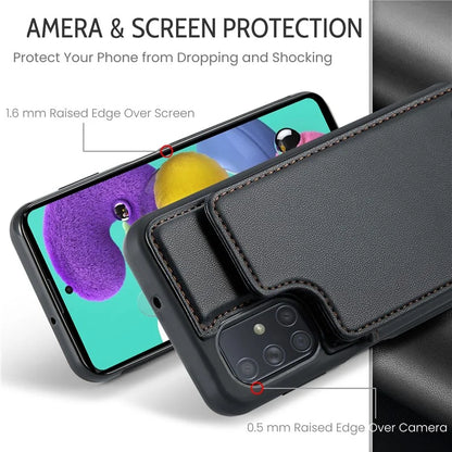 CASEME C22 Series for Samsung Galaxy A51 4G SM-A515 Case Kickstand Phone Cover with 4 Card Slots