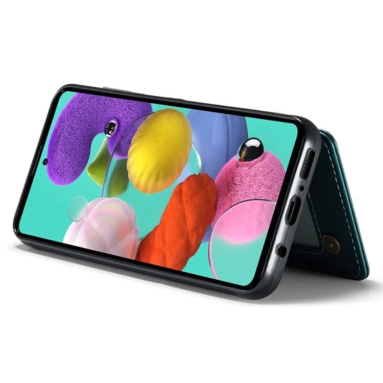 CASEME C22 Series for Samsung Galaxy A51 4G SM-A515 Case Kickstand Phone Cover with 4 Card Slots