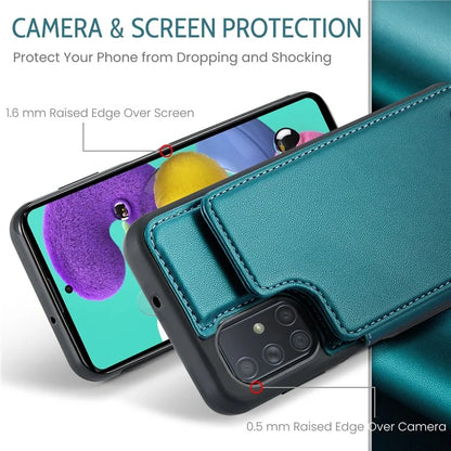 CASEME C22 Series for Samsung Galaxy A51 4G SM-A515 Case Kickstand Phone Cover with 4 Card Slots