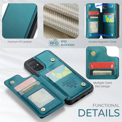 CASEME C22 Series for Samsung Galaxy A51 4G SM-A515 Case Kickstand Phone Cover with 4 Card Slots