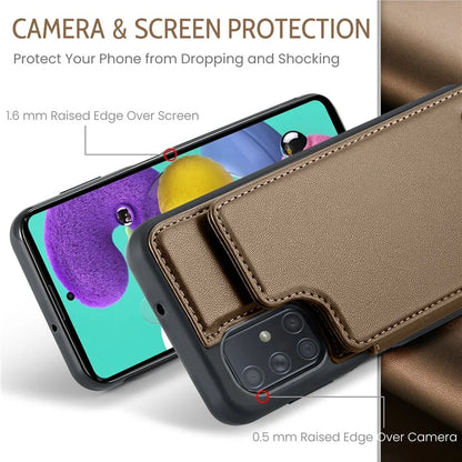 CASEME C22 Series for Samsung Galaxy A51 4G SM-A515 Case Kickstand Phone Cover with 4 Card Slots