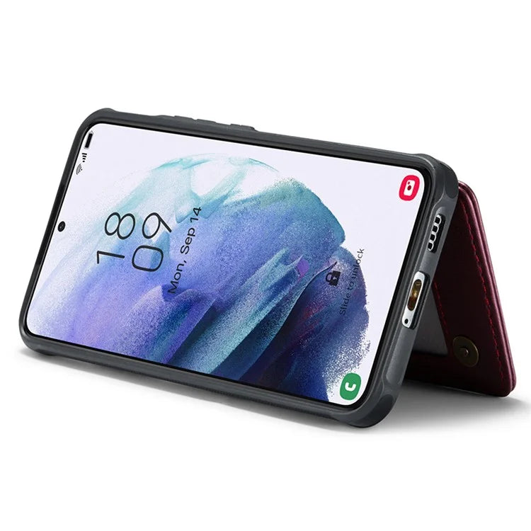 CASEME C22 Series for Samsung Galaxy S21 5G / 4G Case Card Slots RFID Blocking Phone Cover
