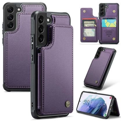 CASEME C22 Series for Samsung Galaxy S21 5G / 4G Case Card Slots RFID Blocking Phone Cover