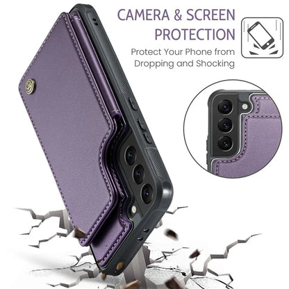 CASEME C22 Series for Samsung Galaxy S21 5G / 4G Case Card Slots RFID Blocking Phone Cover