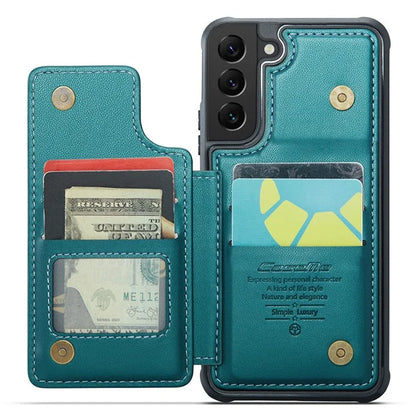 CASEME C22 Series for Samsung Galaxy S21 5G / 4G Case Card Slots RFID Blocking Phone Cover