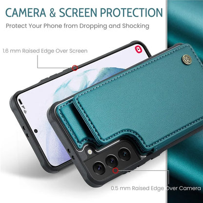 CASEME C22 Series for Samsung Galaxy S21 5G / 4G Case Card Slots RFID Blocking Phone Cover