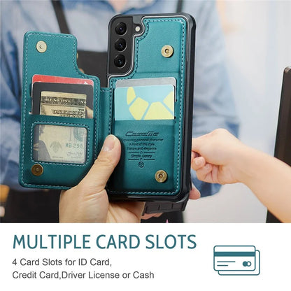 CASEME C22 Series for Samsung Galaxy S21 5G / 4G Case Card Slots RFID Blocking Phone Cover
