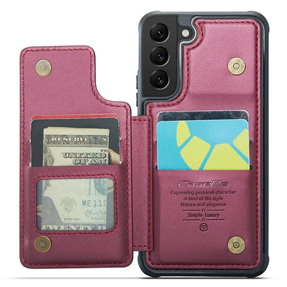 CASEME C22 Series for Samsung Galaxy S21 5G / 4G Case Card Slots RFID Blocking Phone Cover