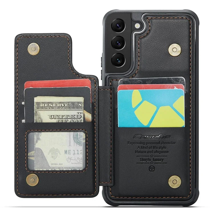 CASEME C22 Series for Samsung Galaxy S21 5G / 4G Case Card Slots RFID Blocking Phone Cover