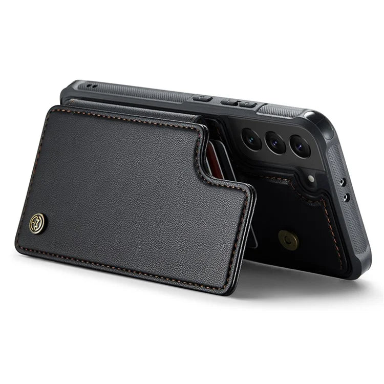 CASEME C22 Series for Samsung Galaxy S21 5G / 4G Case Card Slots RFID Blocking Phone Cover