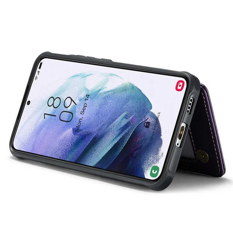 CASEME C22 Series for Samsung Galaxy S21 5G / 4G Case Card Slots RFID Blocking Phone Cover