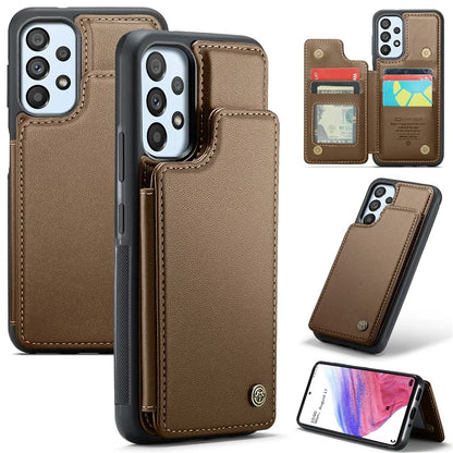 CASEME C22 Series for Samsung Galaxy A53 5G Case RFID Blocking 5 Card Slots Glossy Phone Cover