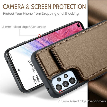 CASEME C22 Series for Samsung Galaxy A53 5G Case RFID Blocking 5 Card Slots Glossy Phone Cover