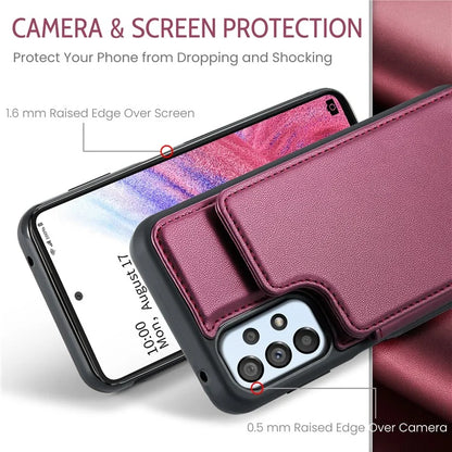 CASEME C22 Series for Samsung Galaxy A53 5G Case RFID Blocking 5 Card Slots Glossy Phone Cover