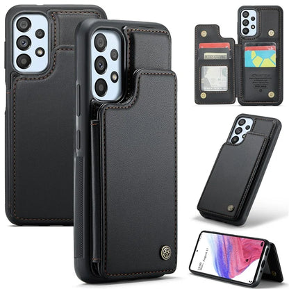 CASEME C22 Series for Samsung Galaxy A53 5G Case RFID Blocking 5 Card Slots Glossy Phone Cover