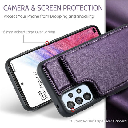 CASEME C22 Series for Samsung Galaxy A53 5G Case RFID Blocking 5 Card Slots Glossy Phone Cover
