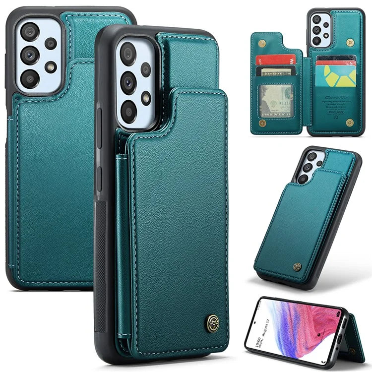 CASEME C22 Series for Samsung Galaxy A53 5G Case RFID Blocking 5 Card Slots Glossy Phone Cover